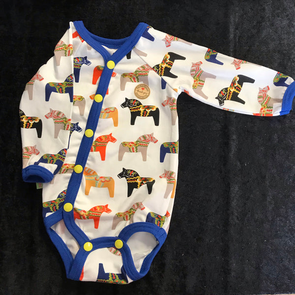 Body med dalahästar röd/blå
