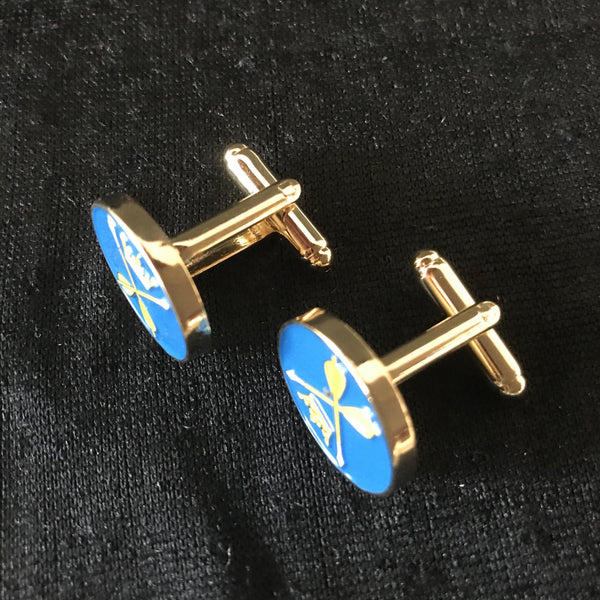 Manschettknappar Dalavapnet, guld slut, finns silver