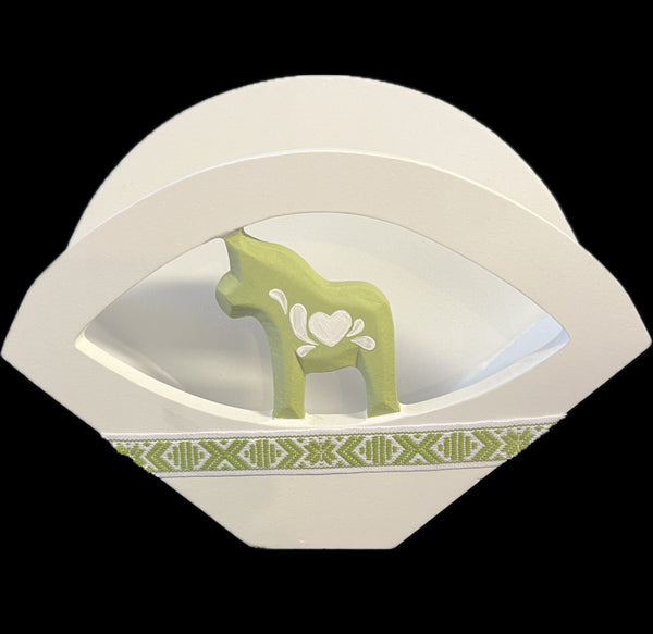 Kaffefilterhållare med dalahäst och kurbits