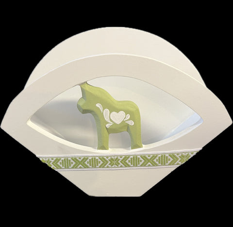 Kaffefilterhållare med dalahäst och kurbits