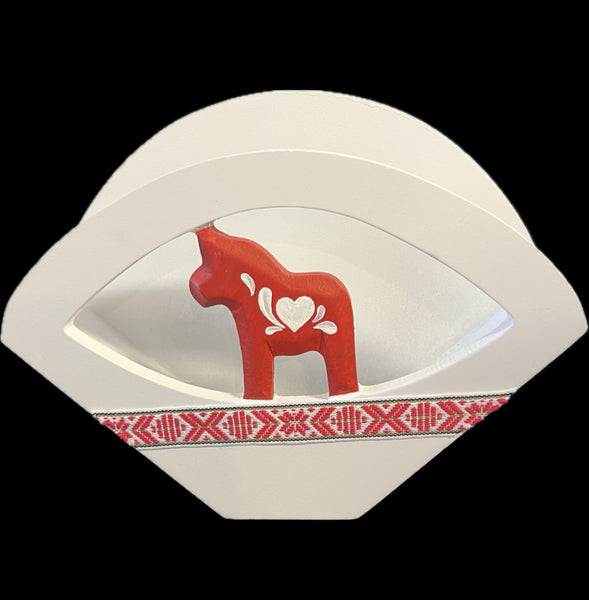 Kaffefilterhållare med dalahäst och kurbits