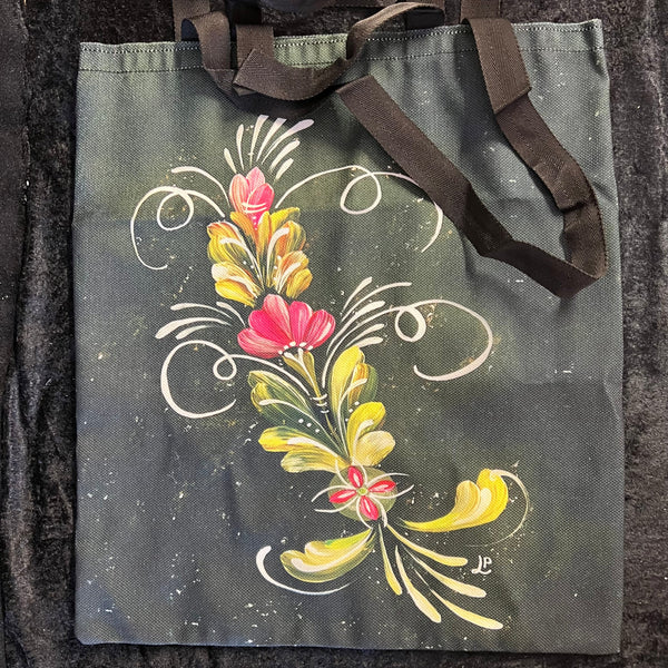 Väska med tryck från handmålad kurbits